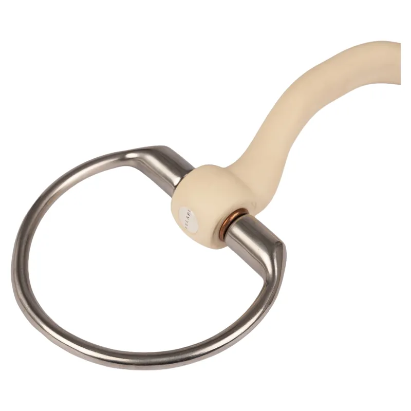 Velari Mullen Mouth with Tongue Port Flex Soft Eggbutt Snaffle Bit-2