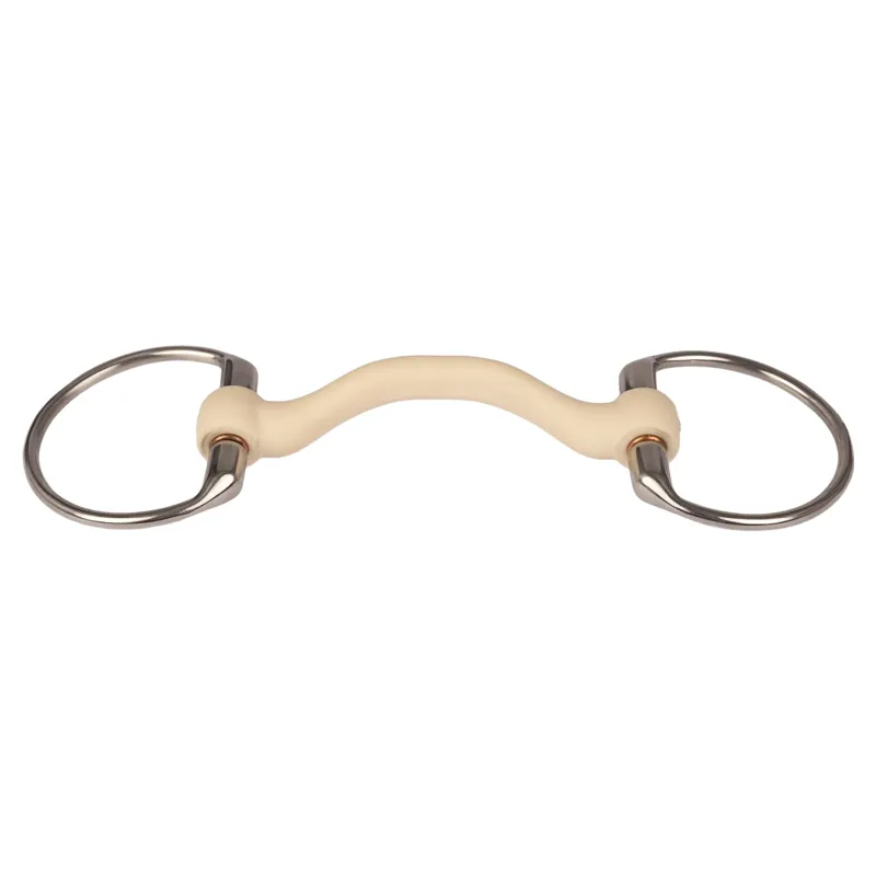 Velari Mullen Mouth with Tongue Port Flex Soft Eggbutt Snaffle Bit