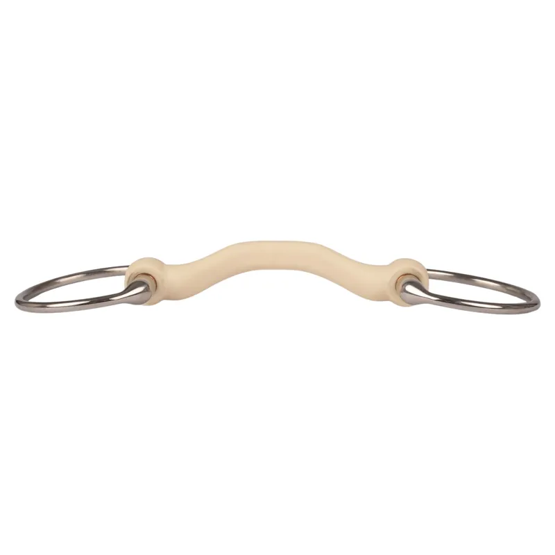 Velari Mullen Mouth with Tongue Port Flex Soft Eggbutt Snaffle Bit-1