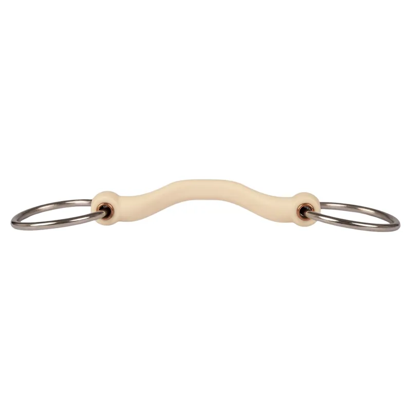 Velari Mullen Mouth with Tongue Port Flex Soft Loose Ring Snaffle Bit-1