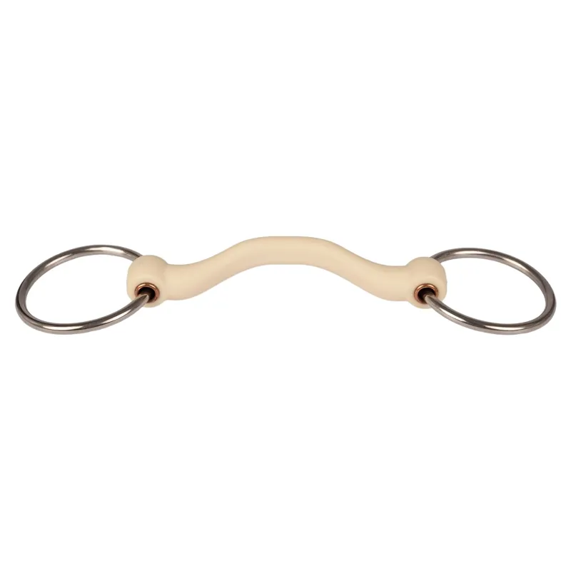 Velari Mullen Mouth with Tongue Port Flex Soft Loose Ring Snaffle Bit