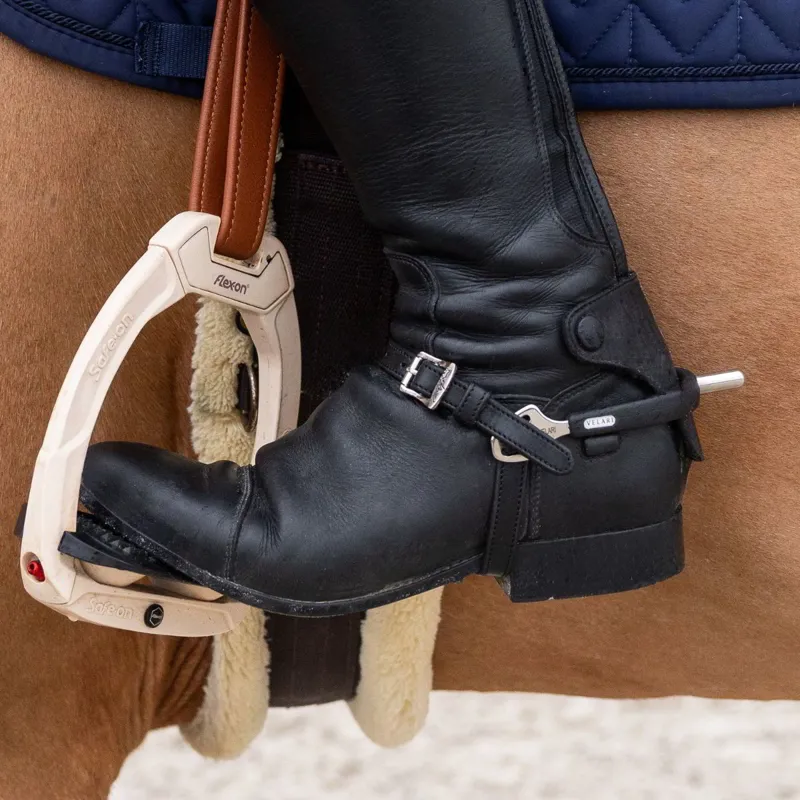 Velari Rubber Covered Rounded Stainless Steel Spurs-2
