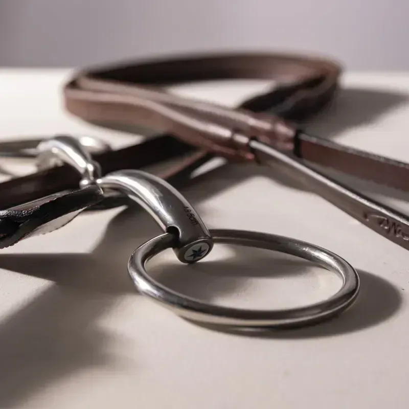 Velari Stainless Steel Single Jointed Loose Ring Snaffle Bit-2