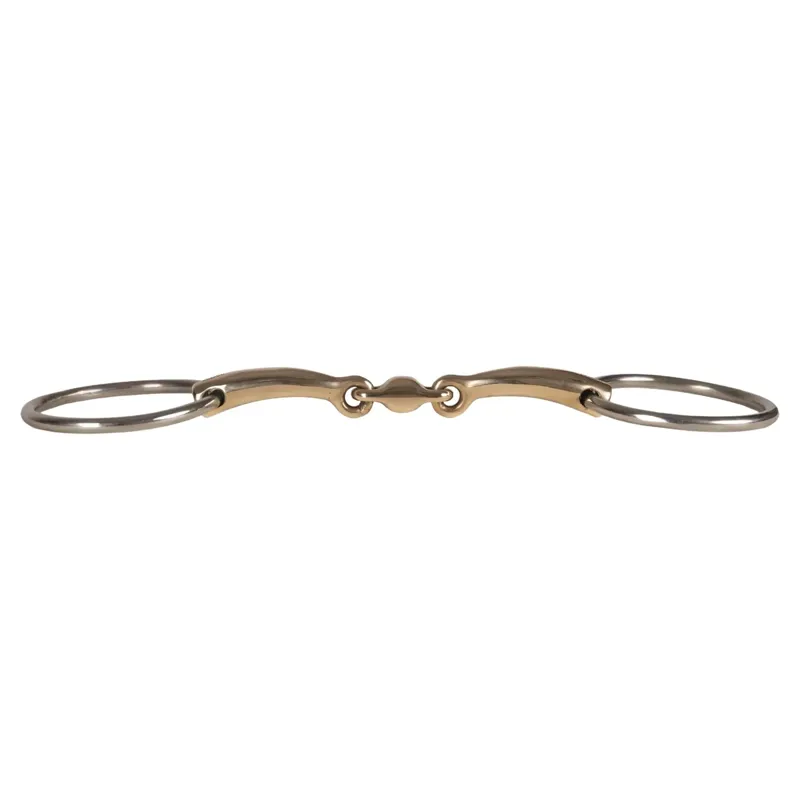 Velari Sweet Copper Double Jointed Loose Ring Snaffle Bit-1