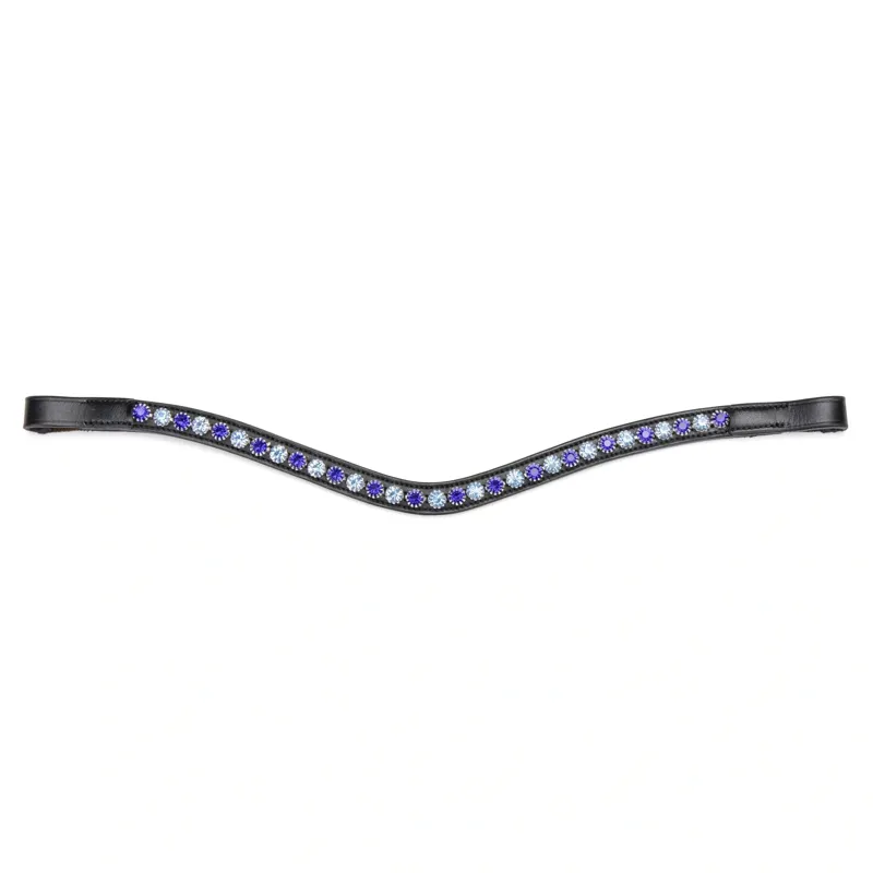 Velociti GARA Crystal Browband - Black/Iridescent Crystal