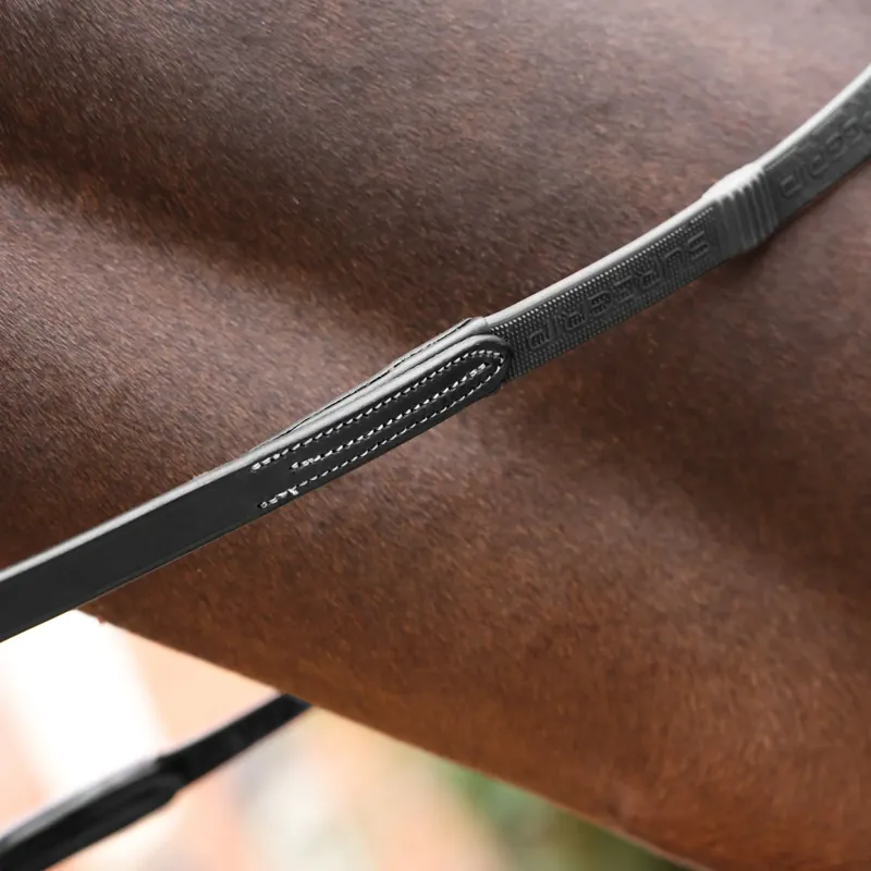Velociti Lusso Opus Pro SureGrip Rubber Reins - Black