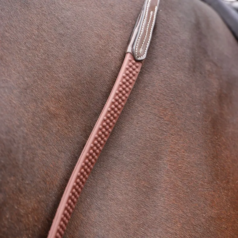 Velociti Lusso Opus Pro SureGrip Rubber Reins - Havana-6