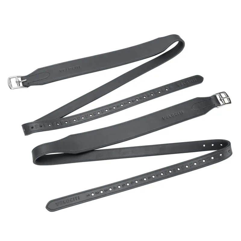 Velociti RAPIDA Wide Stirrup Leathers - Black