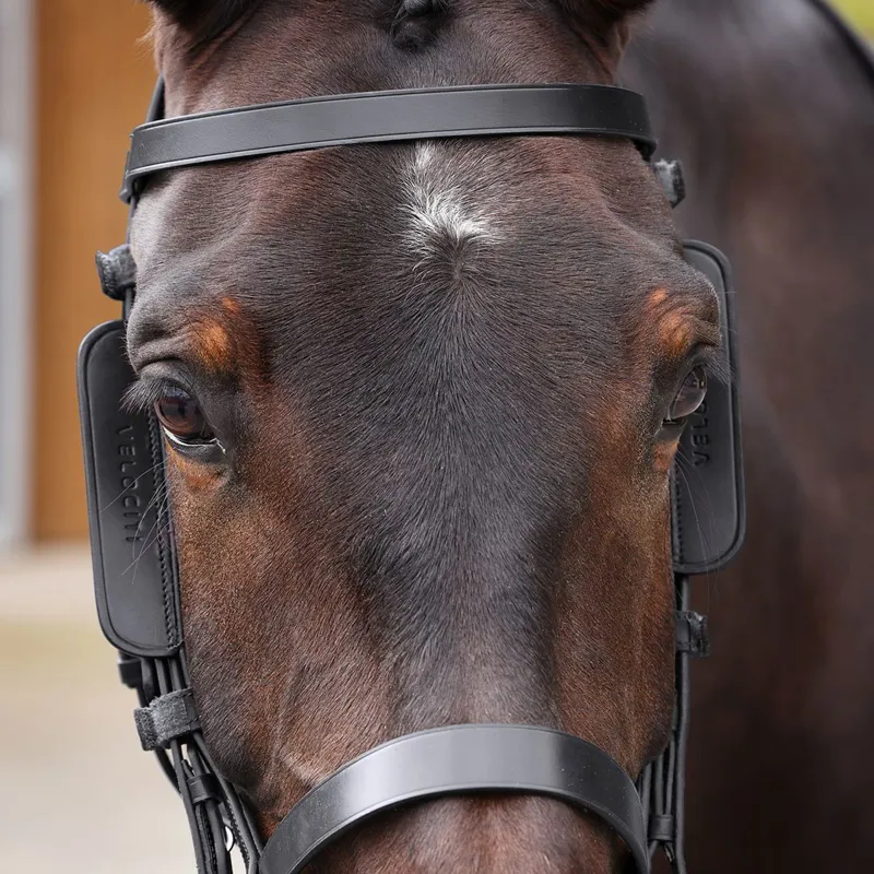 Velociti GARA Leather Blinkers - Black-2
