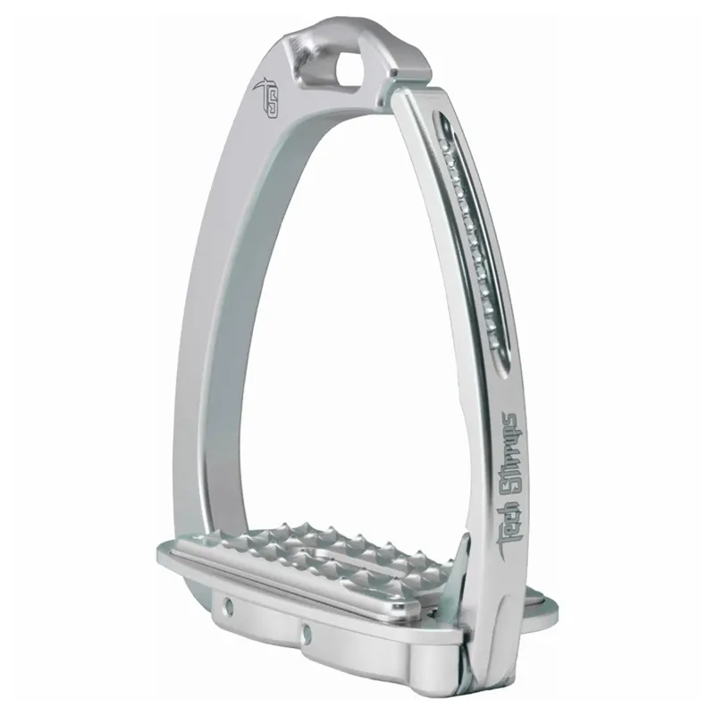 Tech Venice Swarovski Dressage Sloped Stirrups - Silver/Crystal