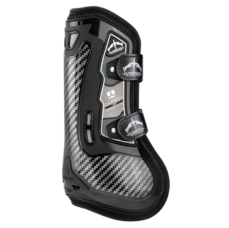 Veredus Carbon Gel Absolute Velcro Strap Front Tendon Boots - Black