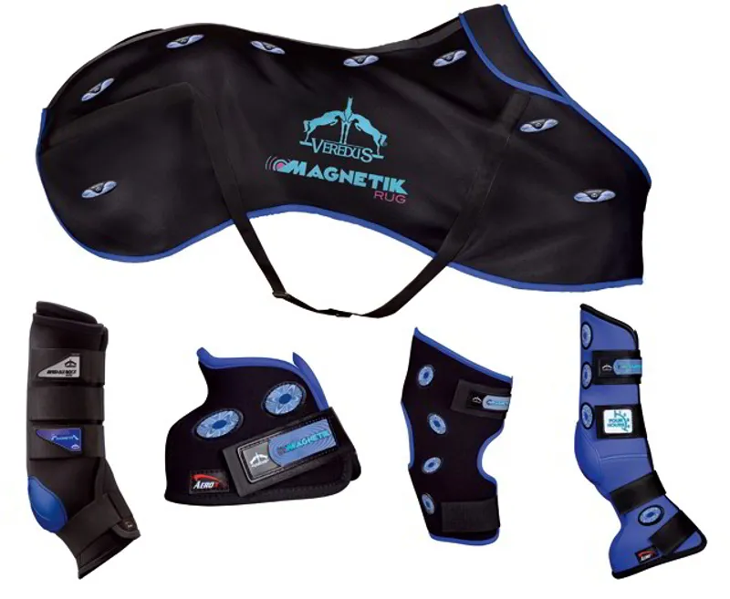 Veredus Magnetik Hock Boot Magnetic Therapy - Black/Blue-4