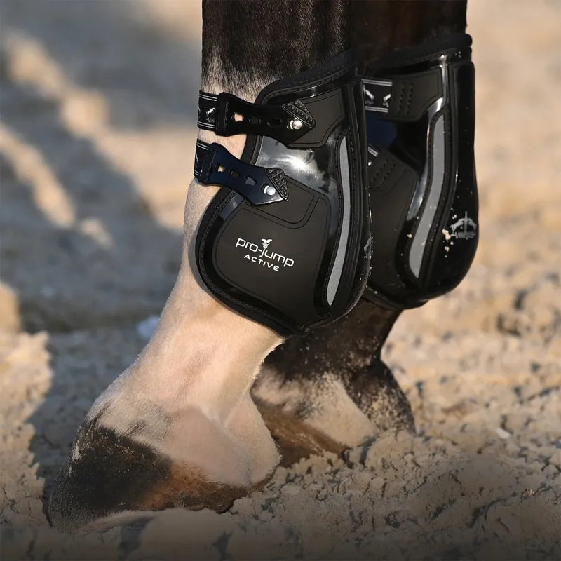 Veredus Pro Jump Active Elastic Hind Fetlock Boots - Black-3