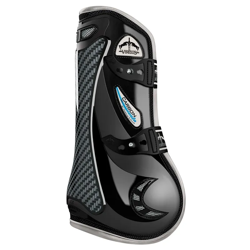 Veredus Nero Line Carbon Gel Vento Front Tendon Boots - Black/Ivory