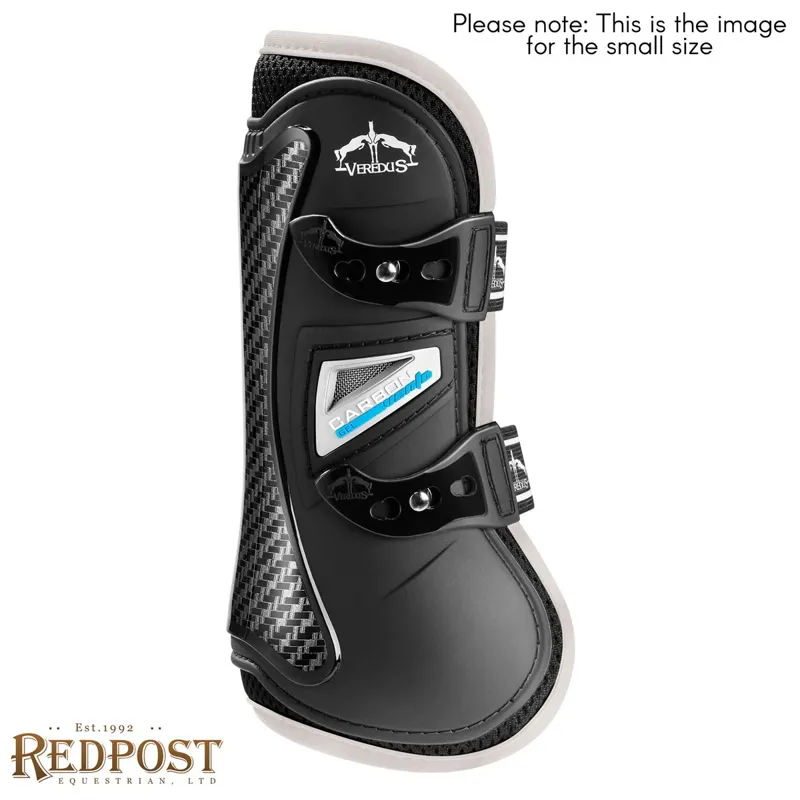 Veredus Nero Line Carbon Gel Vento Front Tendon Boots - Black/Ivory-1