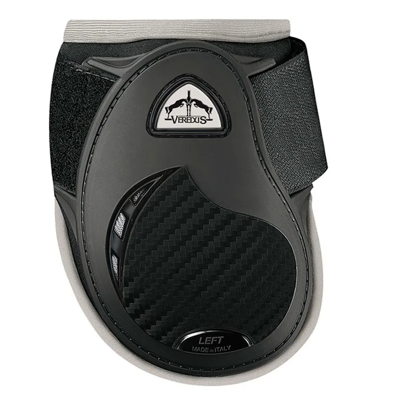 Veredus Nero Line Young Jump Rear Fetlock Boot - Black/Ivory