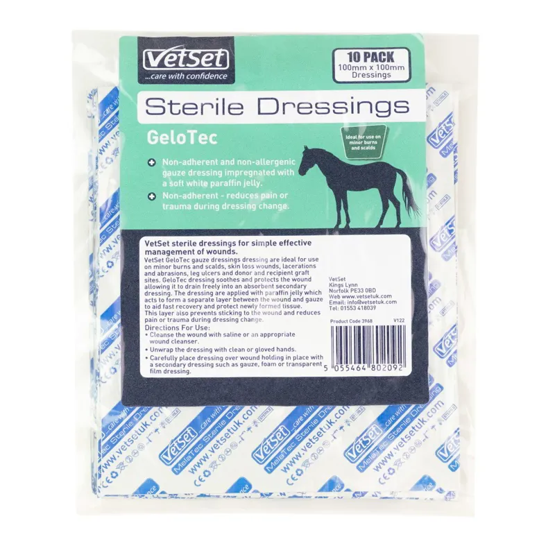 VetSet GeloTec Dressing-10 Pack