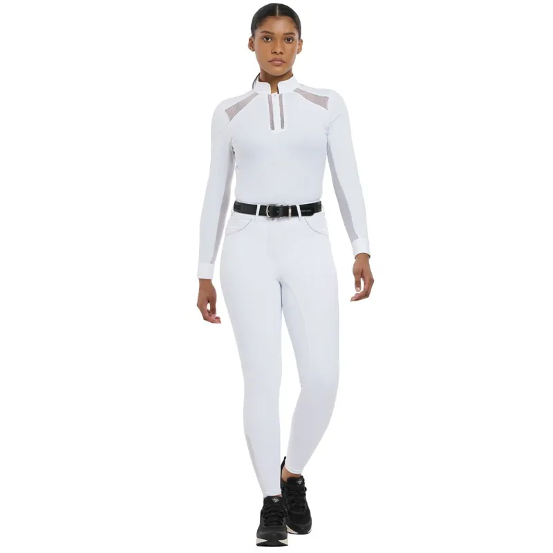 LeMieux Victoria Silicone Womens Competition Breeches - White-3