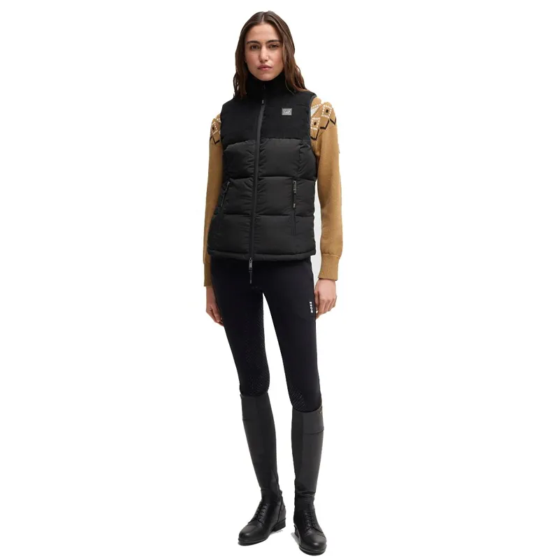 BOSS Equestrian Viola Cord Womens Puffer Vest - Black-5