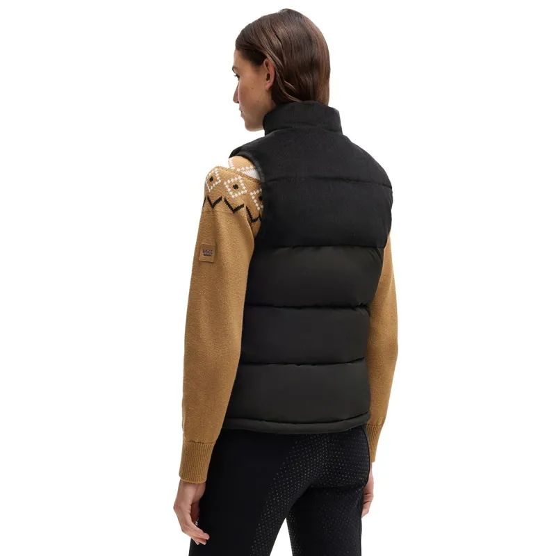 BOSS Equestrian Viola Cord Womens Puffer Vest - Black-2