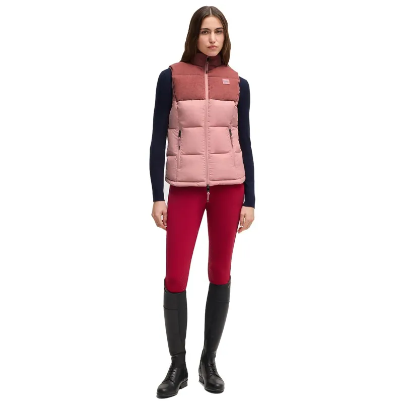 BOSS Equestrian Viola Cord Women's Puffer Vest - Rose Haze-6