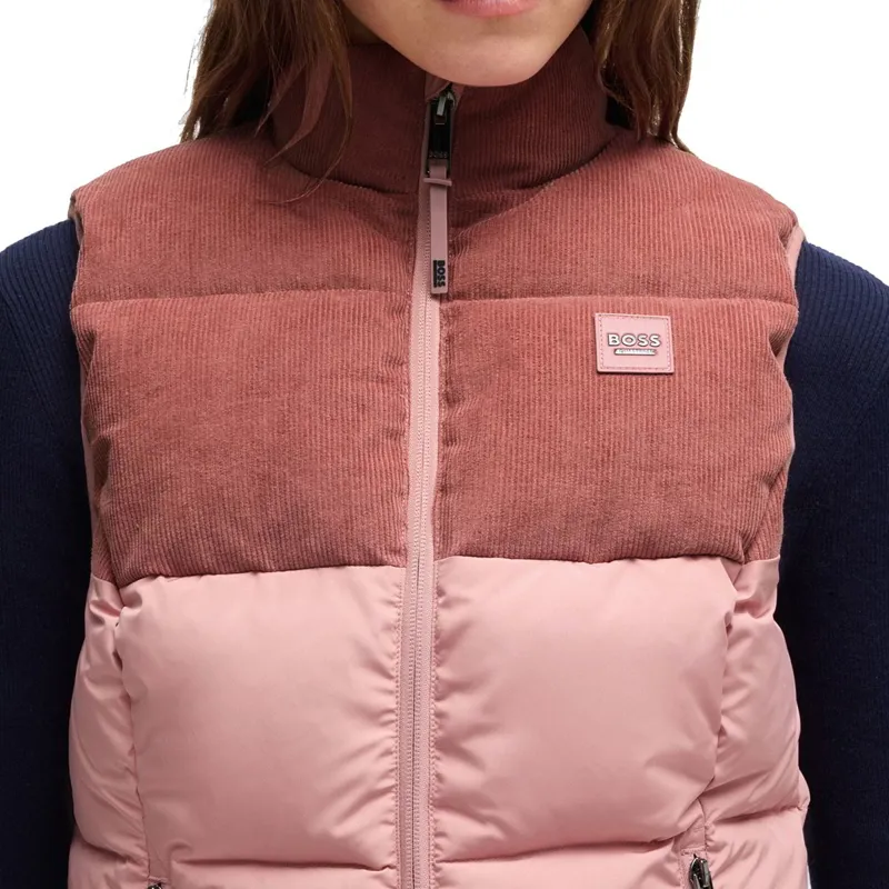 BOSS Equestrian Viola Cord Women's Puffer Vest - Rose Haze-5