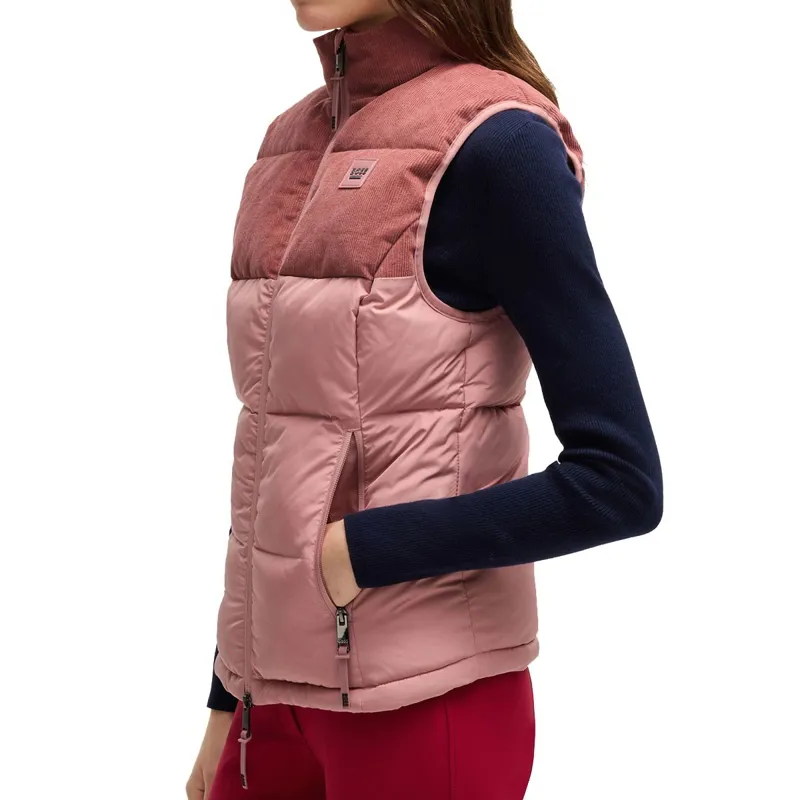 BOSS Equestrian Viola Cord Women's Puffer Vest - Rose Haze-4