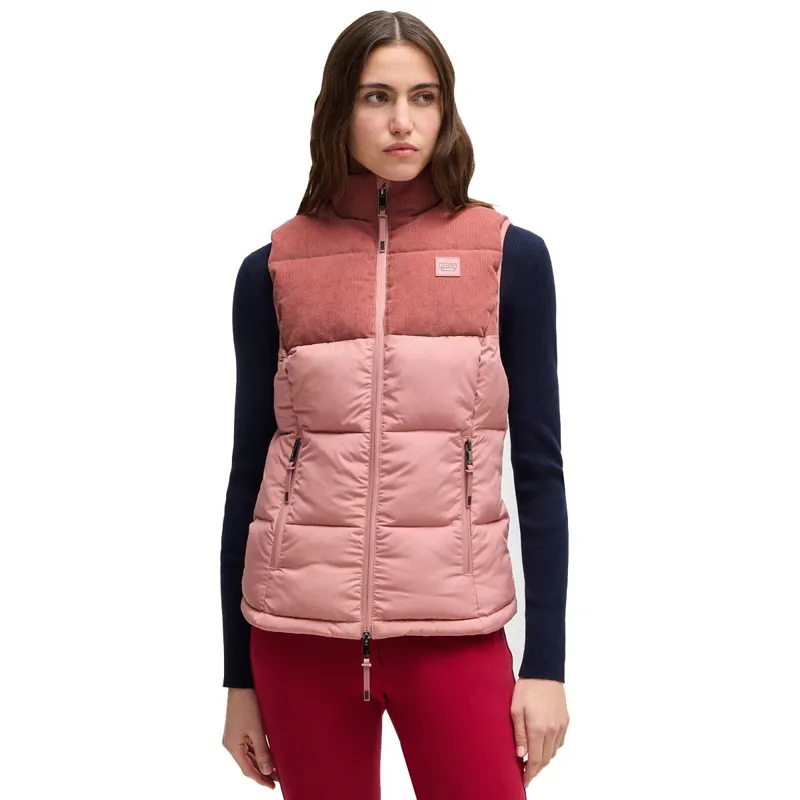 BOSS Equestrian Viola Cord Women's Puffer Vest - Rose Haze