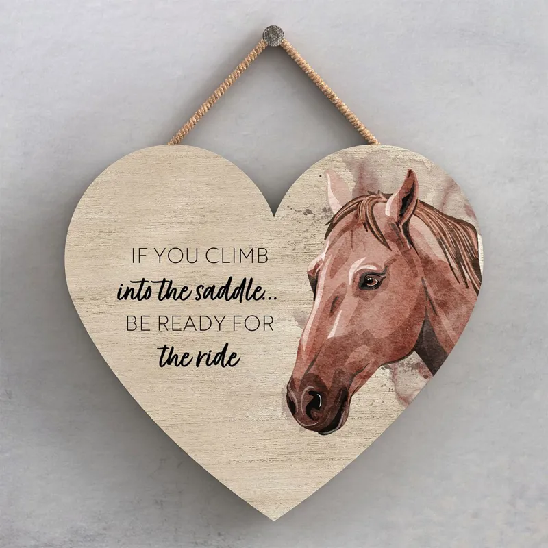 Vivid Squid Small Heart Plaque - Be Ready For The Ride
