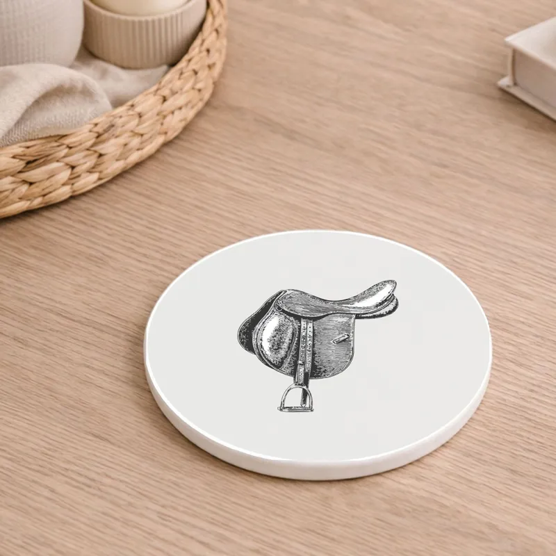 Vivid Squid Ceramic Coaster - Saddle