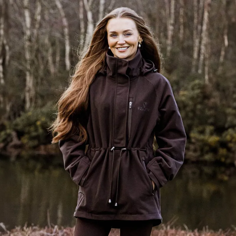 EQUIDRY Nevada Women's Waterproof Smock - Brown-1