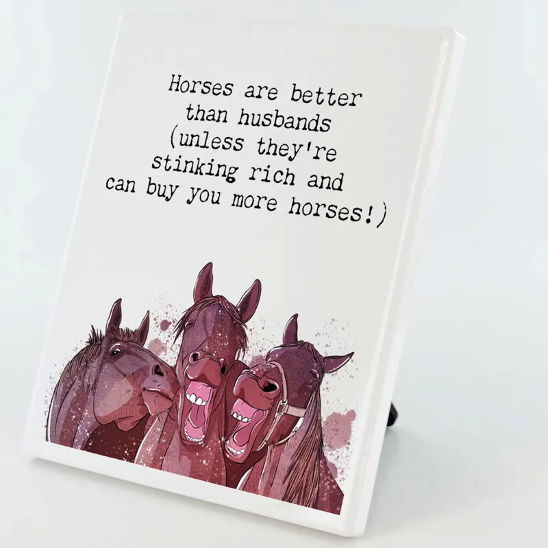 Vivid Squid Photo Panel - Horses Are Better Than Husbands