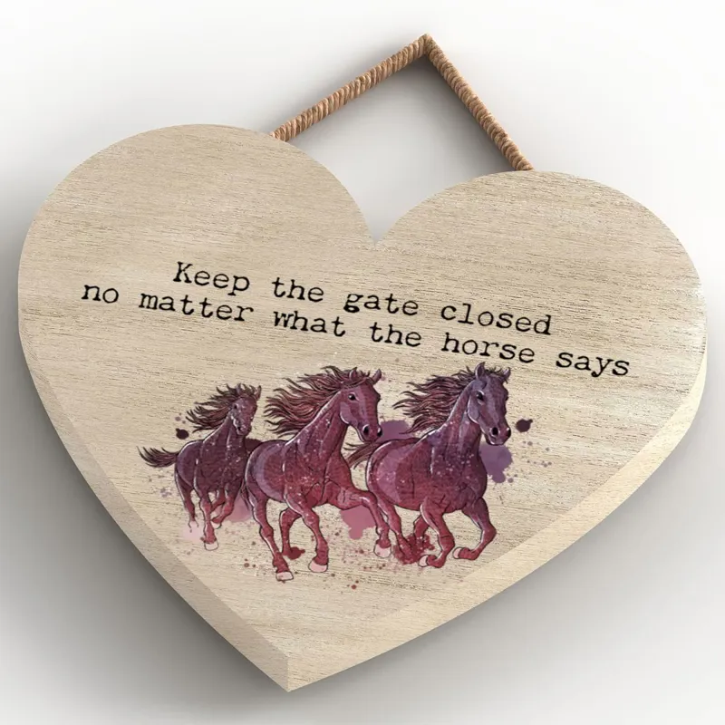 Vivid Squid Small Heart Plaque Keep the Gate Closed-2
