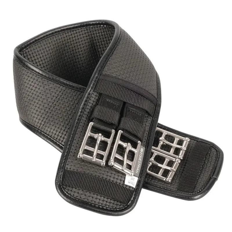 Hy Equestrian Waffle Dressage Girth with Elastic Ends - Black