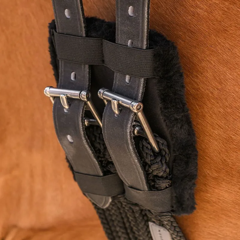 Waldhausen Girth Buckle Guard - Black Synthetic Fur