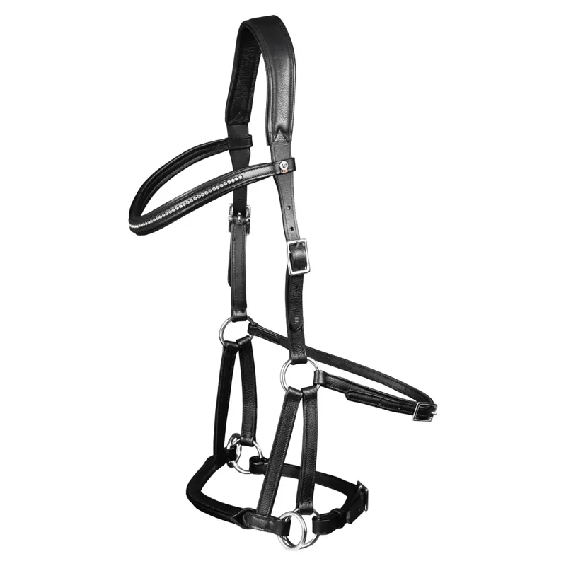 Waldhausen X-Line Nuova Supersoft Bitless Bridle with Reins - Black