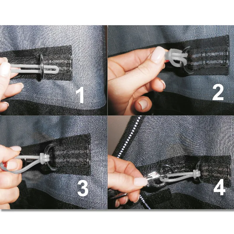 Waldhausen Safe-Gum Bands for Carabiner Blanket Clips - 6 Pack-2