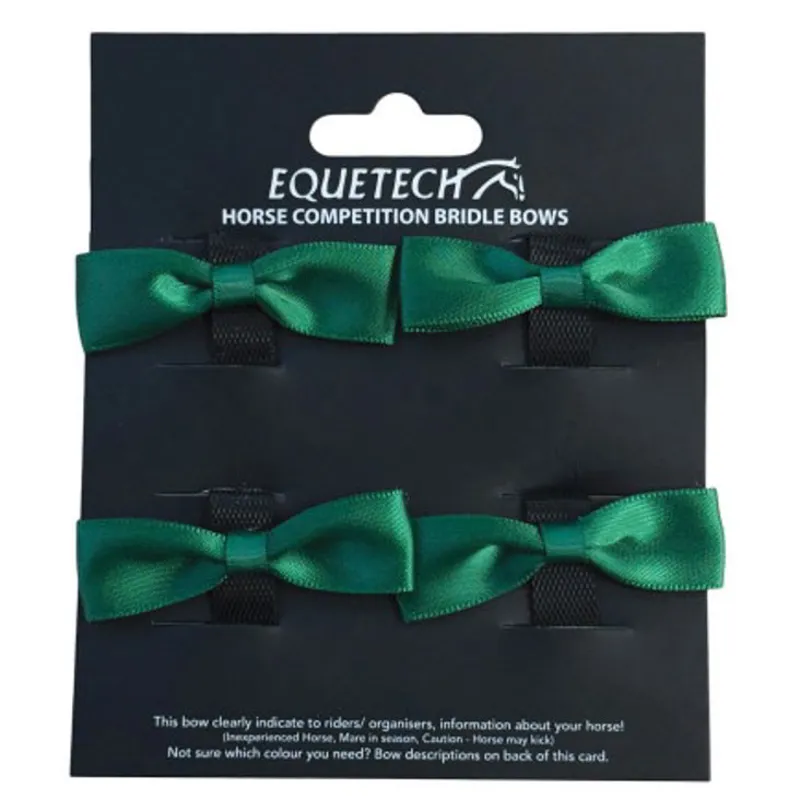 Equetech Horse Warning Competition Bridle Ribbon - Green-1