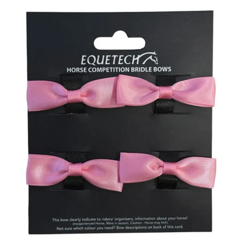 Equetech Horse Warning Competition Bridle Ribbon - Pink-1