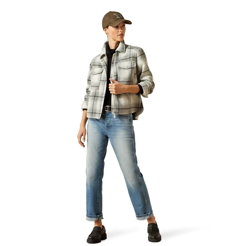 Ariat Warrington Women's Wool-Blend Jacket - Grey Plaid-4