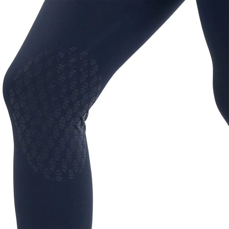 EQUIDRY Water Repellent Knee Grip Women's Riding Leggings - Navy/White-5
