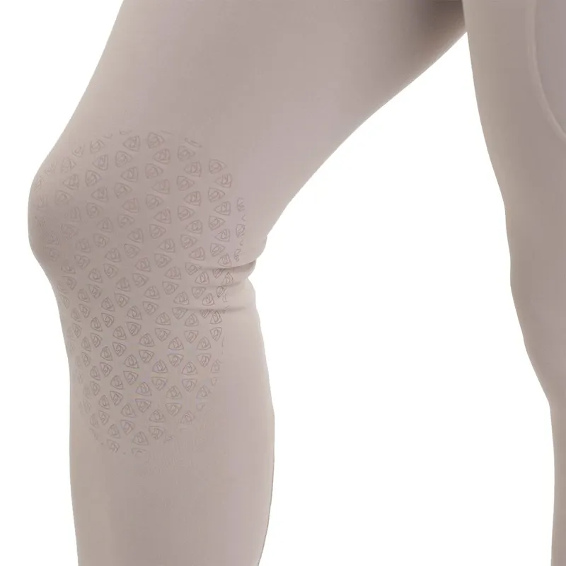 EQUIDRY Water Repellent Knee Grip Womens Riding Tights - Sand/White-4