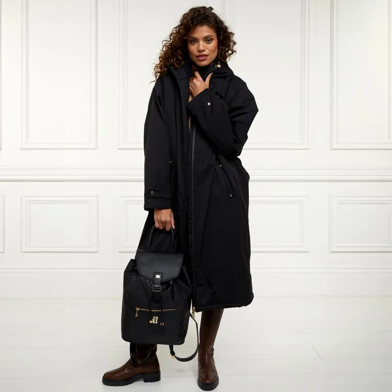 Holland Cooper One Size Waterproof Womens Country Coat - Black-3