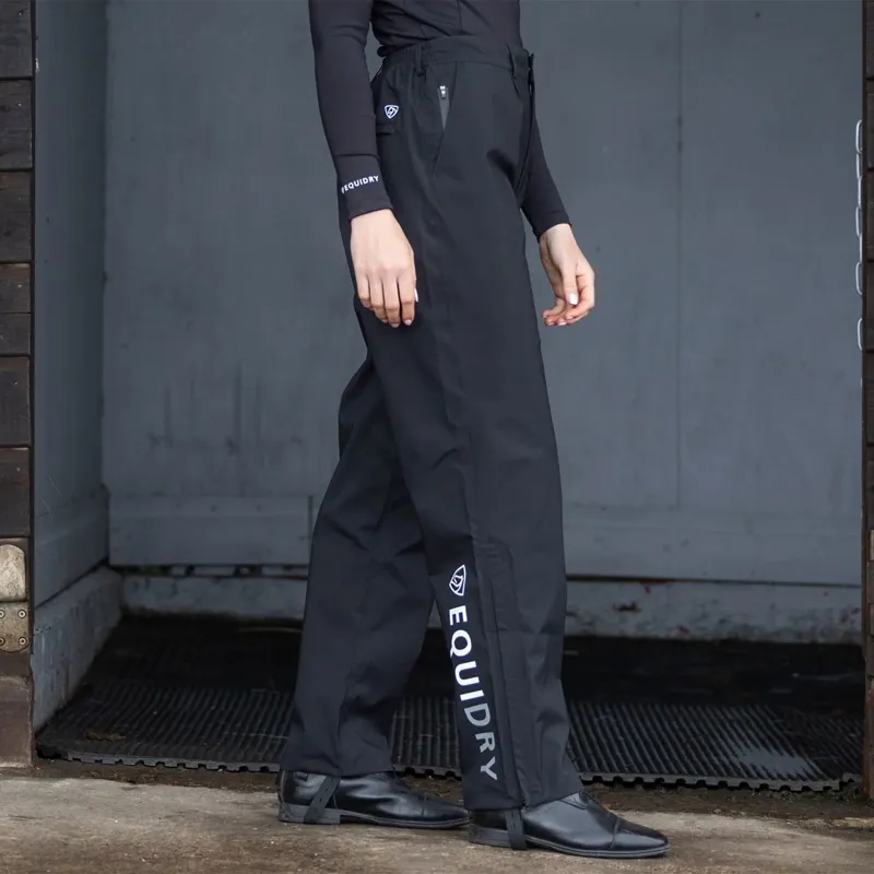 EQUIDRY Unlined Womens Waterproof Pants - Black-3