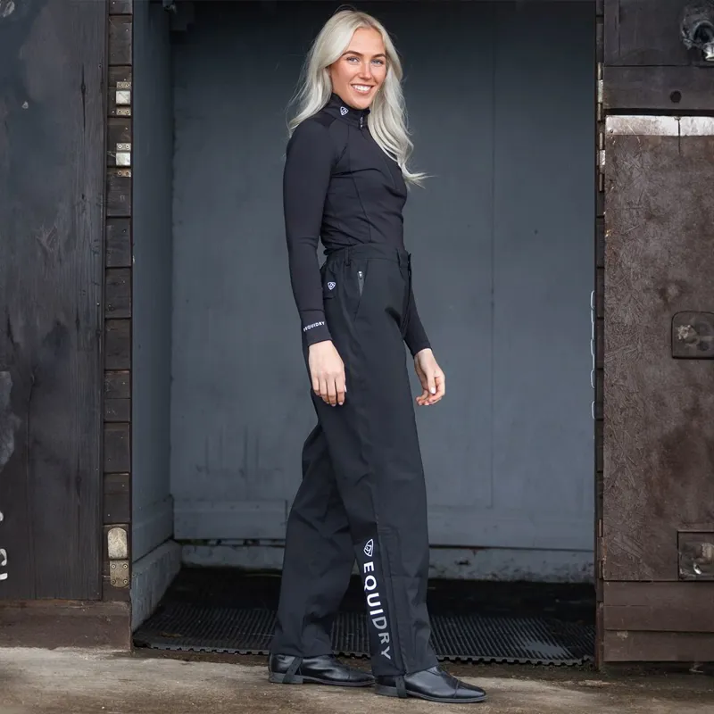 EQUIDRY Unlined Womens Waterproof Pants - Black-2