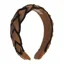 Waring Brooke Classic Signature Braid Headband - Tan/Navy