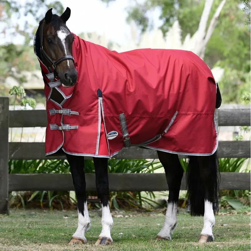 WeatherBeeta ComFiTec Classic 50g Combo Turnout Blanket - Red/Silver