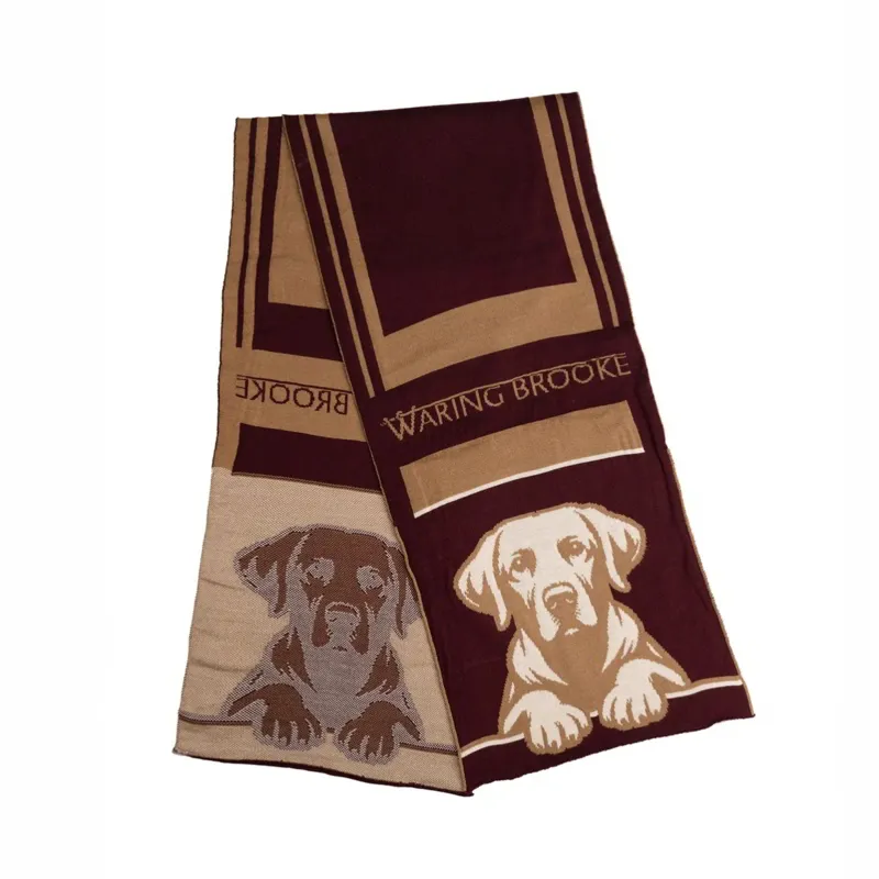 Waring Brooke Loyal Labrador Scarf - Burgundy