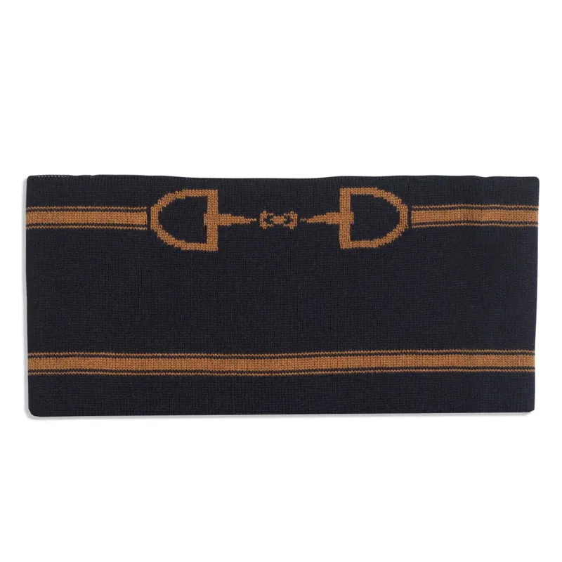 Waring Brooke Snaffle Headband/Neck Gaiter - Navy/Tan