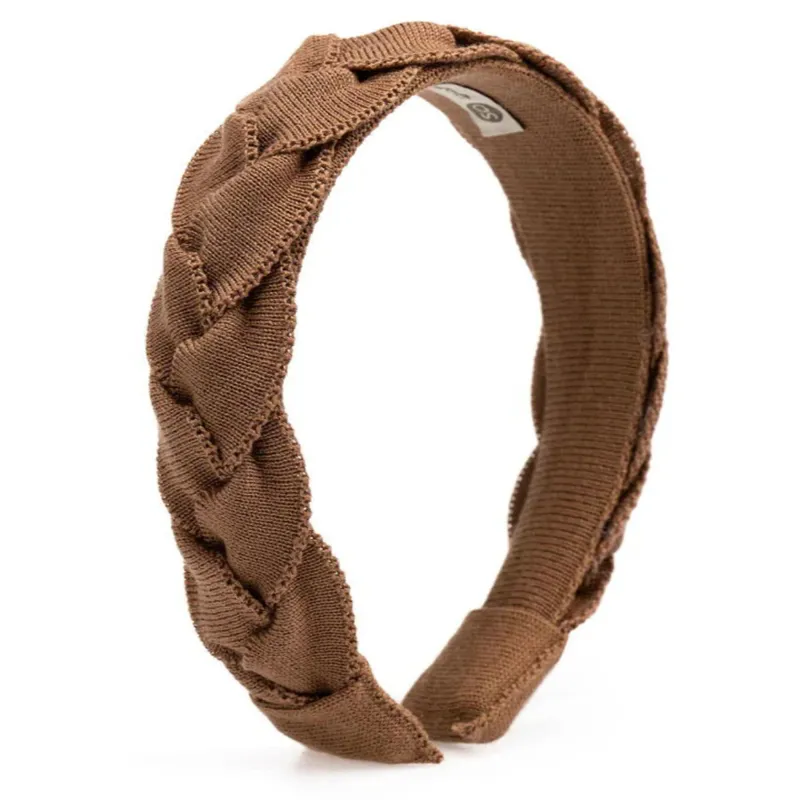 Waring Brooke Solid Braid Headband - Tan-1